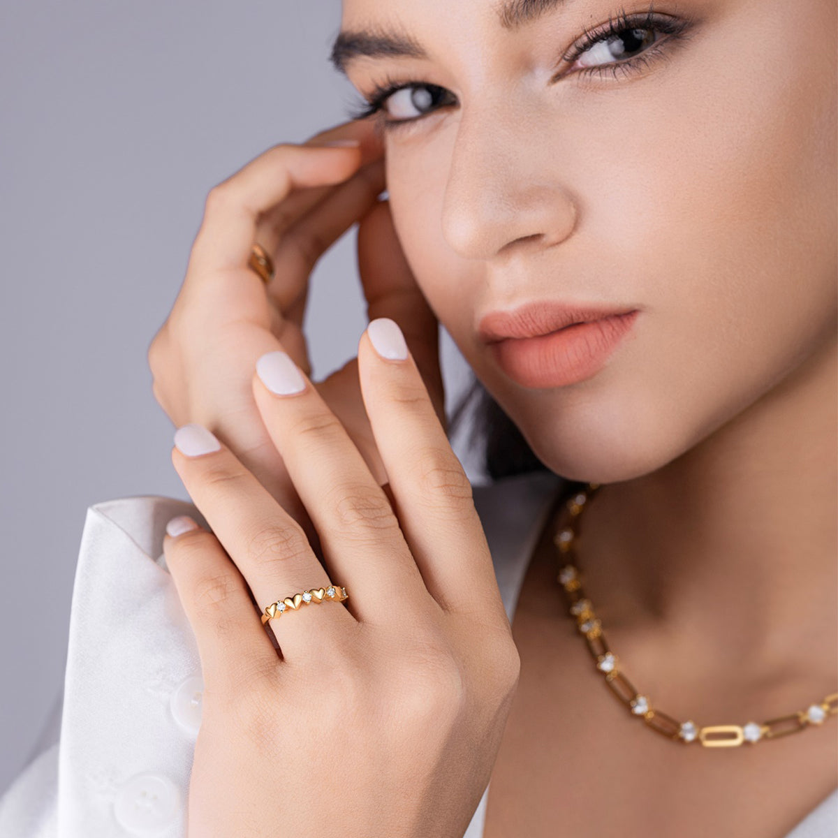 The length and style of moissanite sweater chains