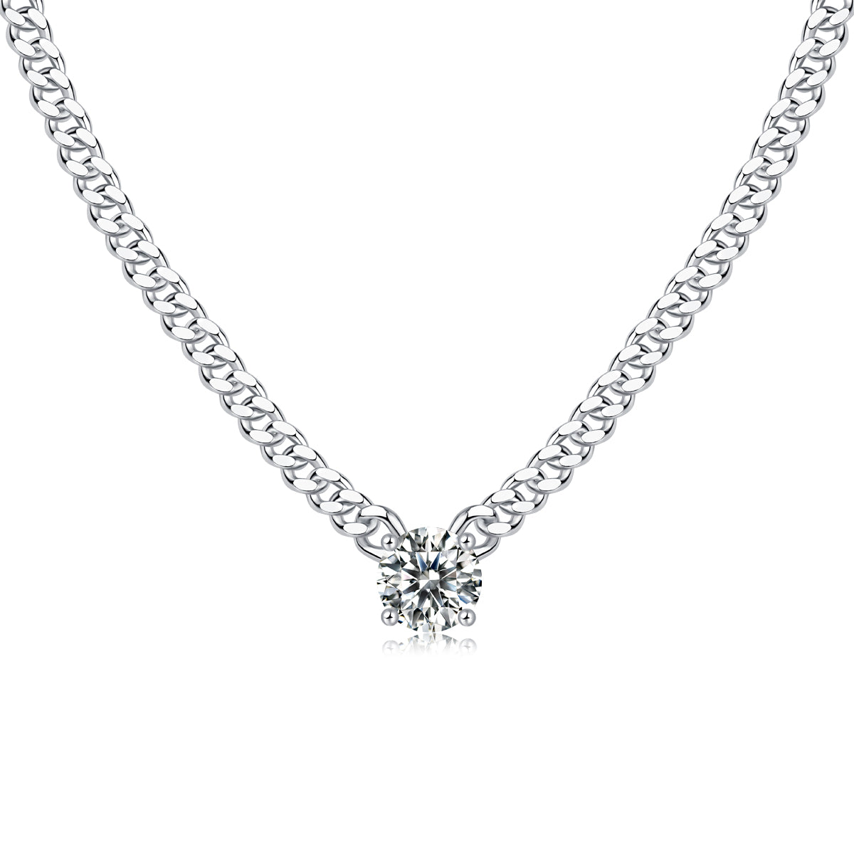 Moissanite sweater chains in autumn and winter clothing combinations