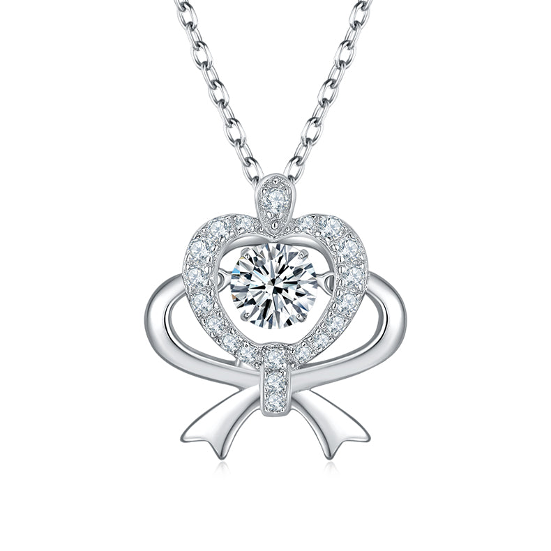 [Fireworks] 0.5 Carat D Color Moissanite Necklace in Sterling Silver