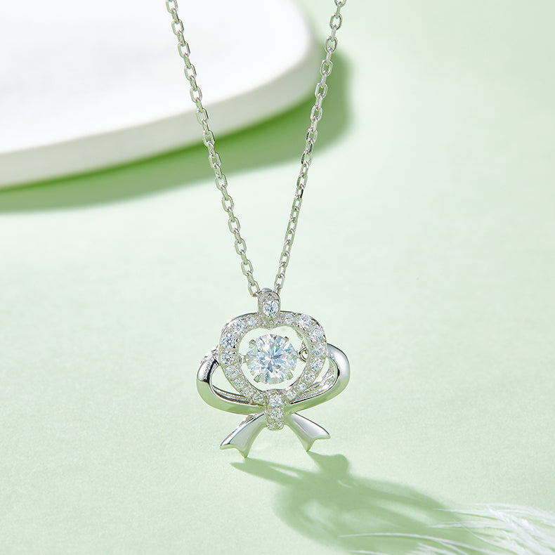 [Fireworks] 0.5 Carat D Color Moissanite Necklace in Sterling Silver