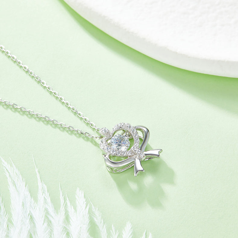 [Fireworks] 0.5 Carat D Color Moissanite Necklace in Sterling Silver