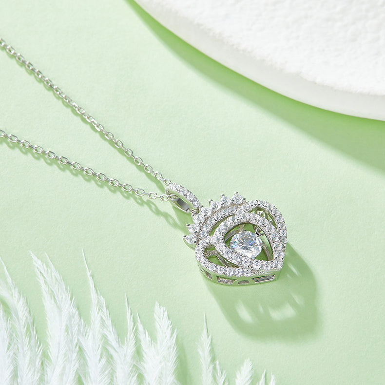 [Beloved] 0.5 Carat D Color Moissanite Necklace in Sterling Silver