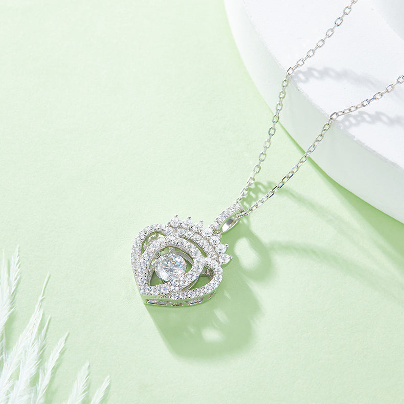 [Beloved] 0.5 Carat D Color Moissanite Necklace in Sterling Silver