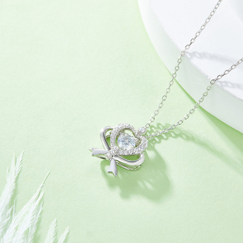[Fireworks] 0.5 Carat D Color Moissanite Necklace in Sterling Silver