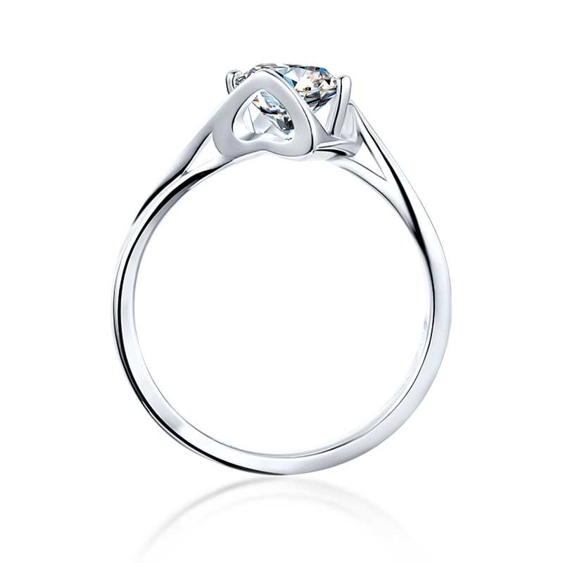 [Angel Kiss] Twisted Arm 1 carat D Color Moissanite Ring in Sterling Silver