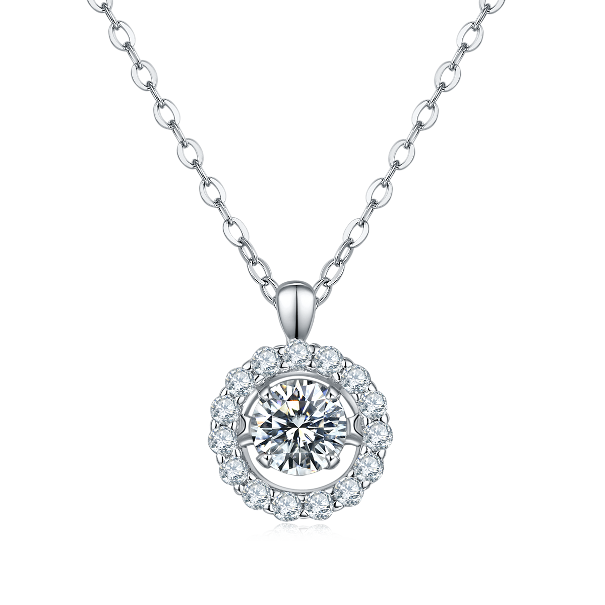 [Harmony] 0.5 Carat D Color Moissanite Necklace in Sterling Silver