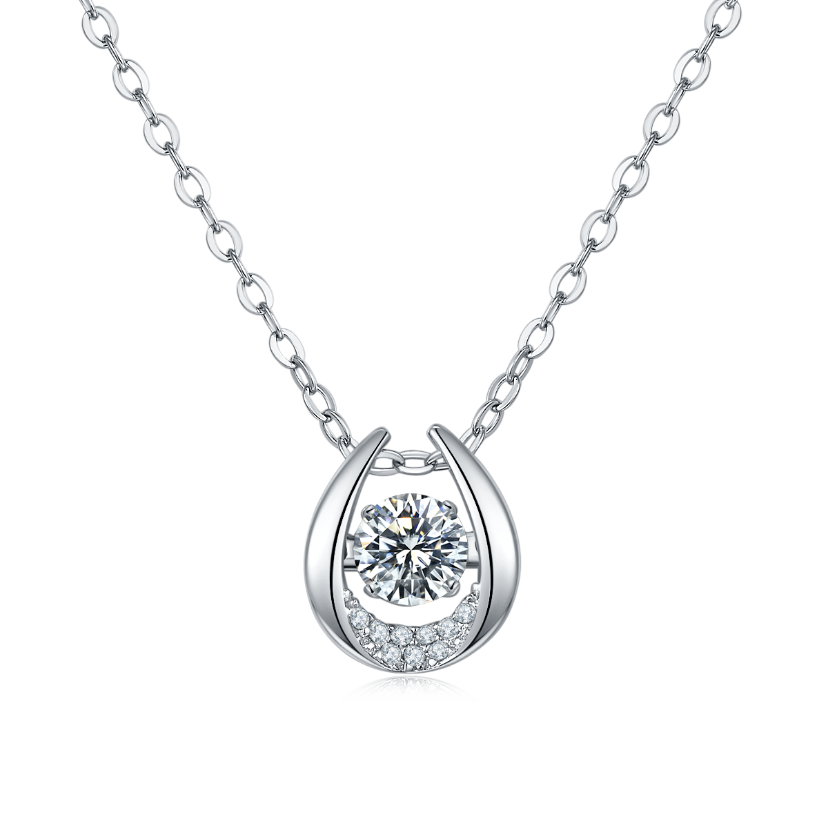 [Guardian] 0.5 Carat D Color Moissanite Necklace in Sterling Silver