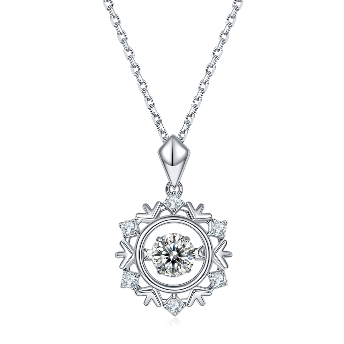 [Aarow] 0.5 Carat D Color Moissanite Necklace in Sterling Silver