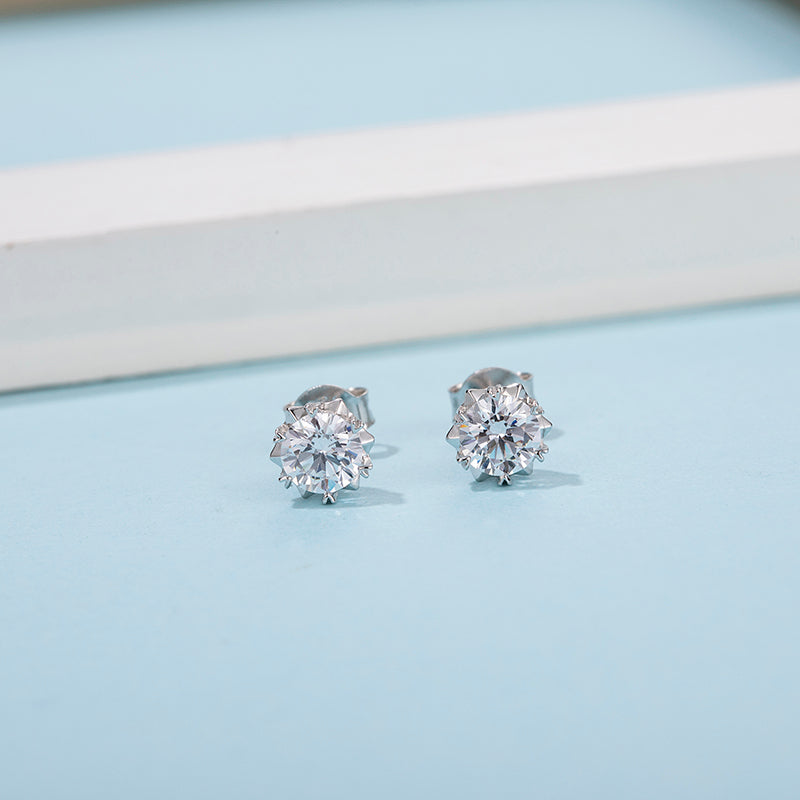 [Classic Snowflake] Moissanite Jewelry Sets in Sterling Silver
