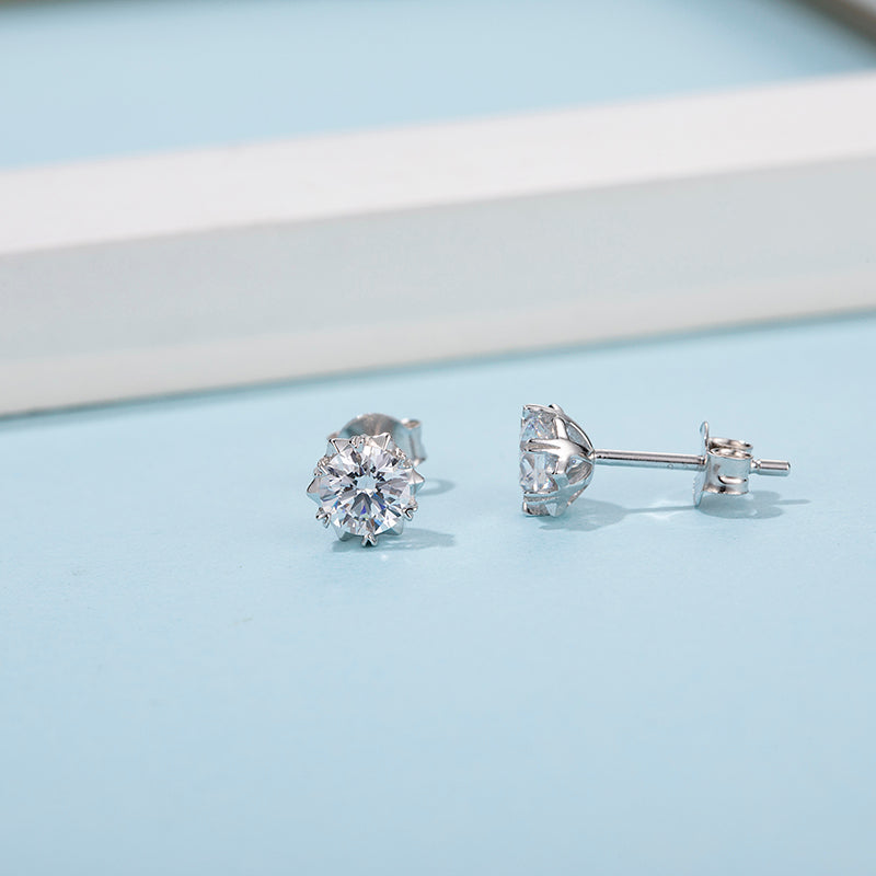 [Classic Snowflake] Moissanite Jewelry Sets in Sterling Silver