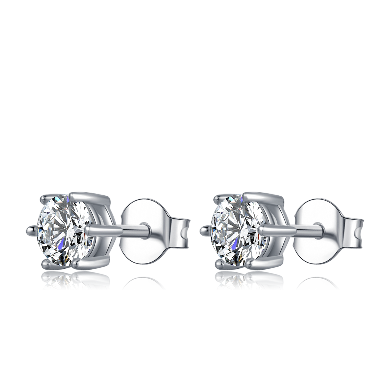 [Classic Six-claws] Moissanite Earrings in Sterling Silver