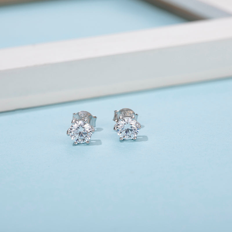 [Classic Six-claws] Moissanite Jewelry Sets in Sterling Silver
