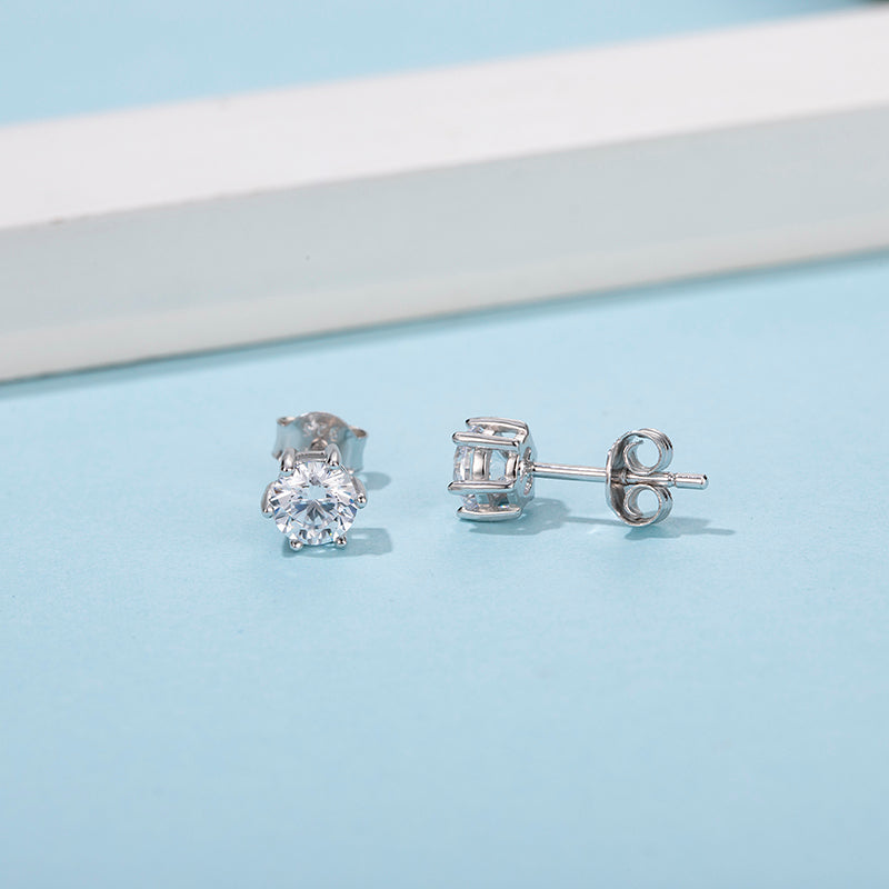 [Classic Six-claws] Moissanite Jewelry Sets in Sterling Silver
