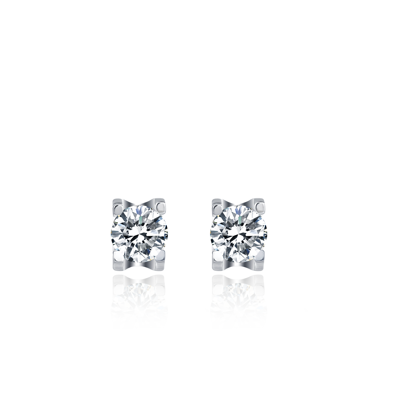 [Classic Bull Head] Moissanite Earrings in Sterling Silver