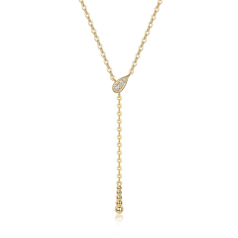 [Simple Y] Moissanite Necklace in Sterling Silver