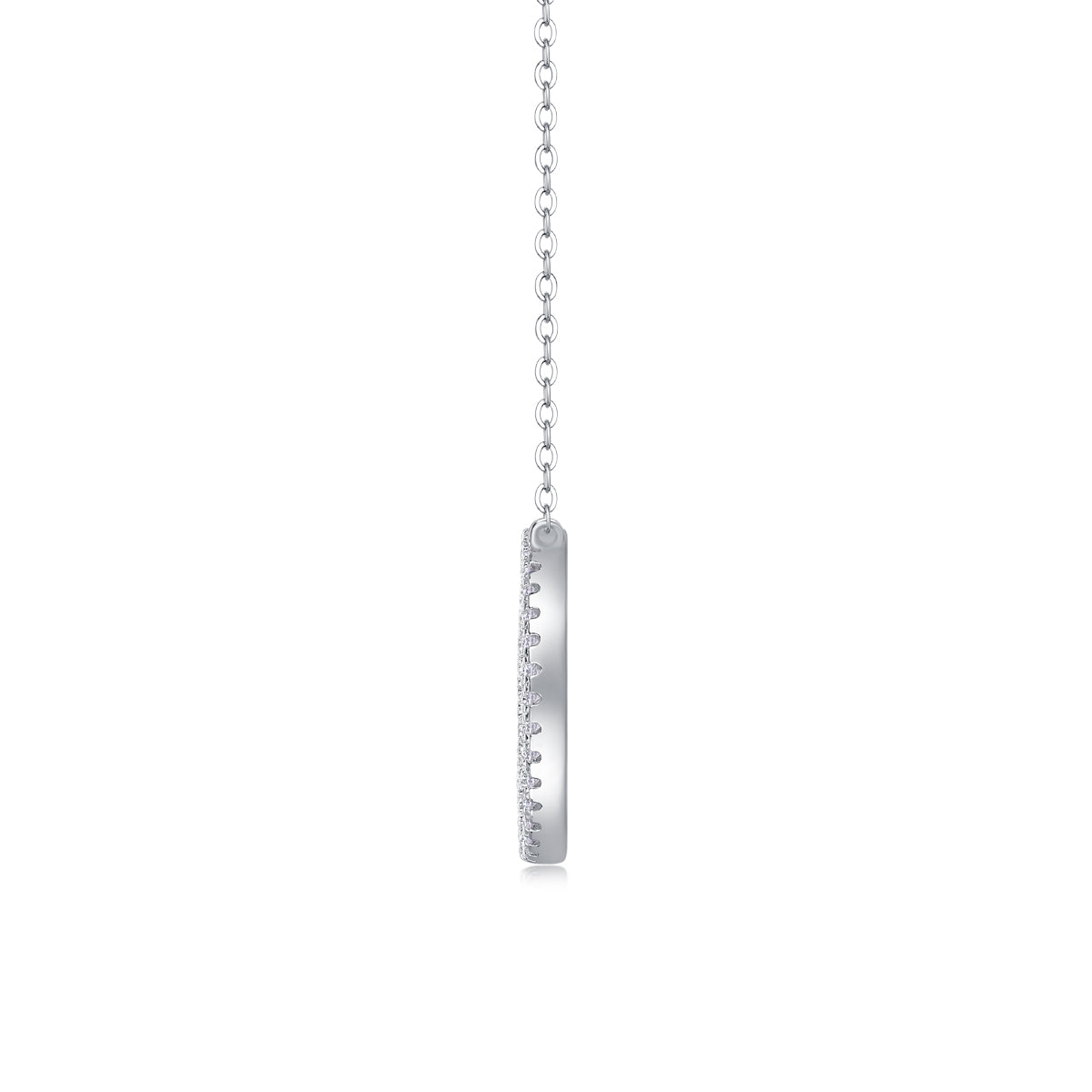 [Donut] Moissanite Necklace in Sterling Silver