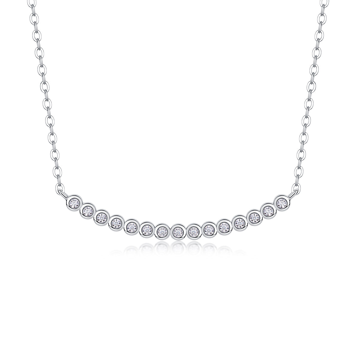 [Stars Chain] Moissanite Necklace in Sterling Silver