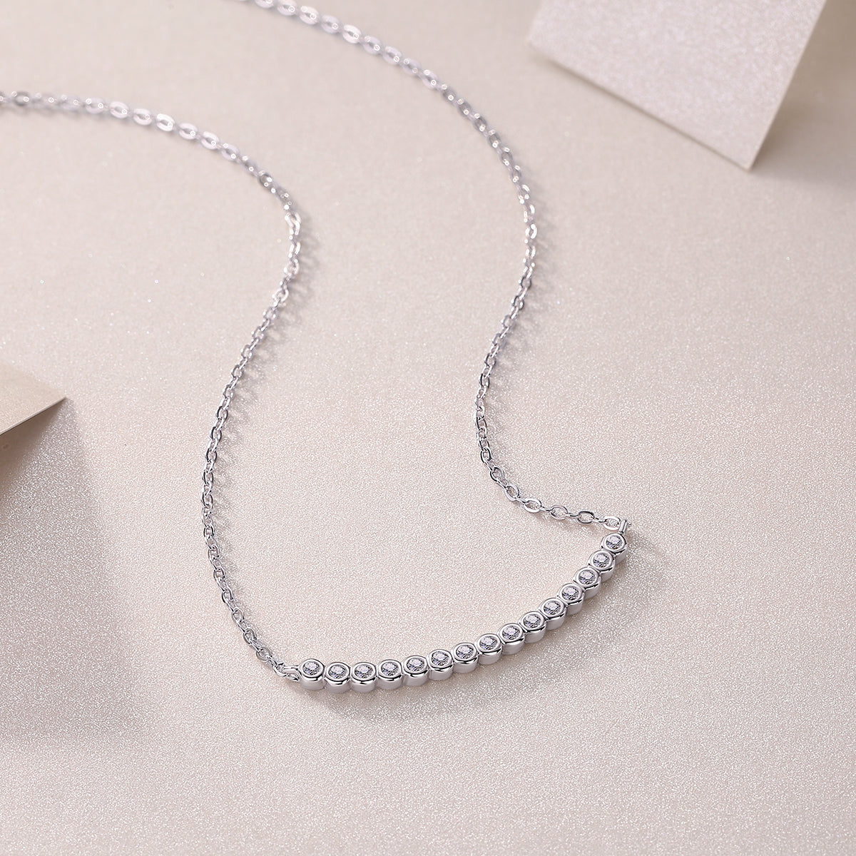 [Stars Chain] Moissanite Necklace in Sterling Silver